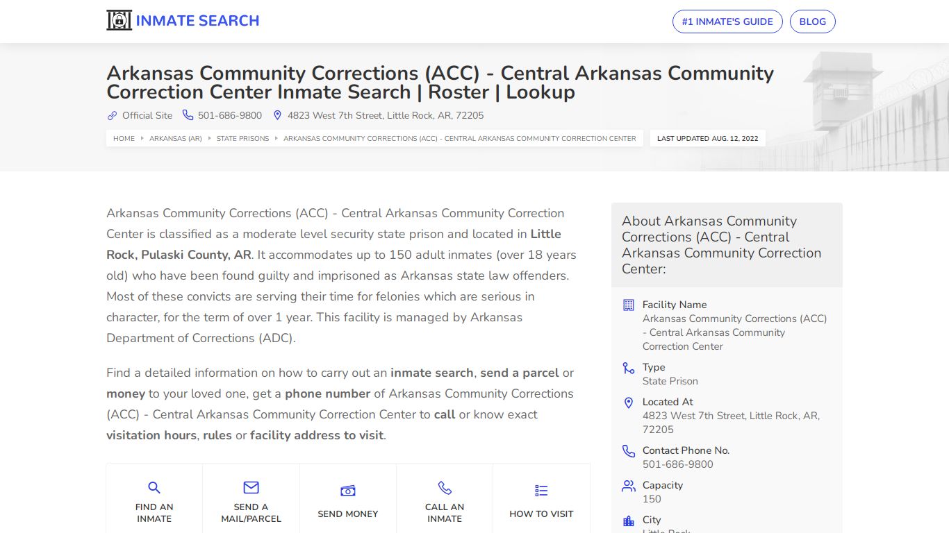 Arkansas Community Corrections (ACC) - Inmate Search